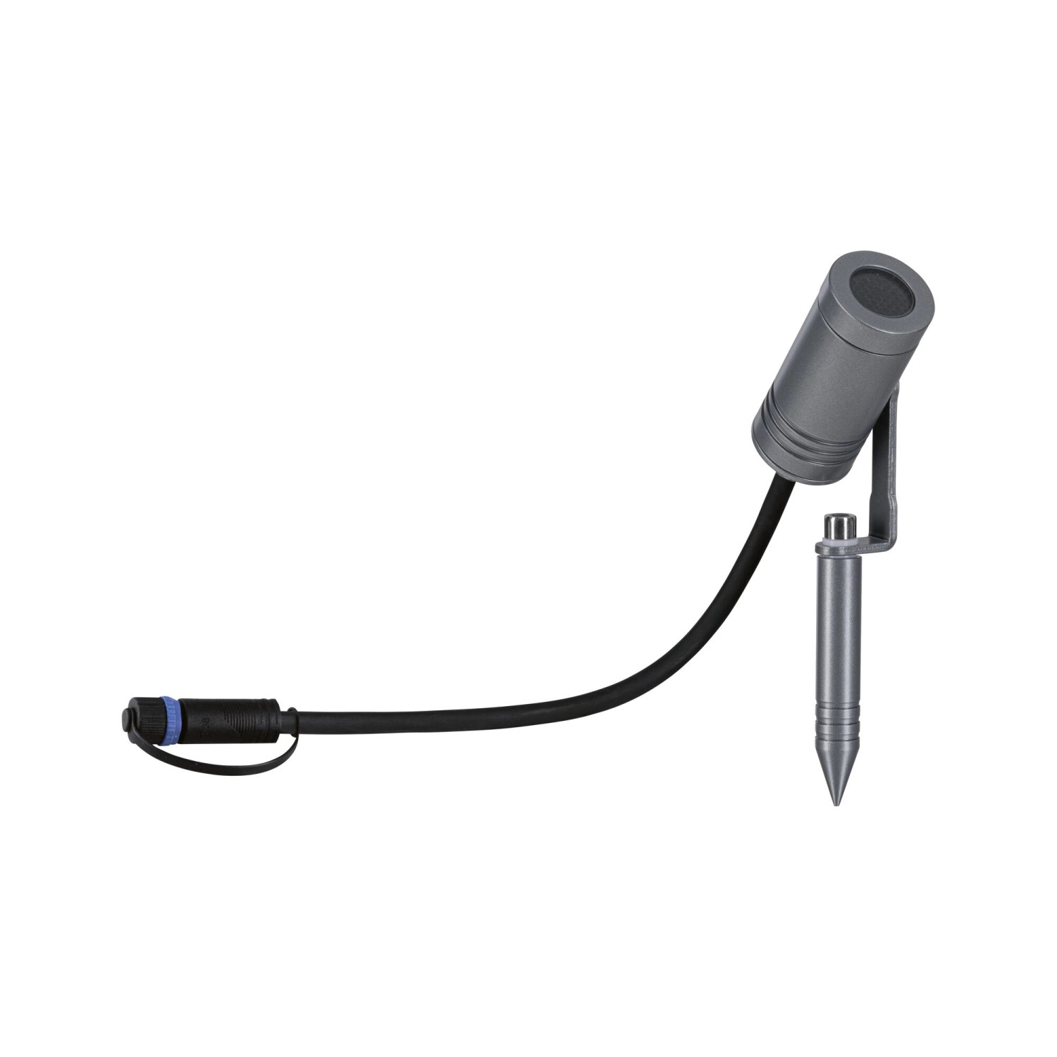 Paulmann LED-Gartenstrahler Plug & Shine Radix, 6W, grau, für Außenbeleuchtung.