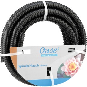 Oase Teich-Spiralschlauch, 25mm, 10m, schwarz, flexibler Gartenschlauch für Teiche.