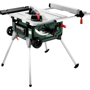 Metabo Tischkreissäge TS 254 mit Untergestell und Tischverbreiterung.