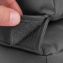 Detailaufnahme: Anthrazitfarbener Sitting Point Sessel Twist Scuba mit Klettverschluss.