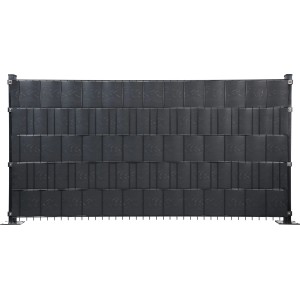 Floraworld PVC-Sichtschutzstreifen in Holzoptik Anthrazit für Doppelstabmattenzaun.