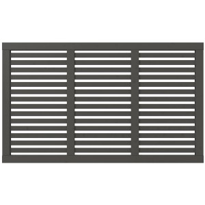 Sichtschutzzaun Harmoni, Nadelholz umbragrau, 180x107 cm, mit horizontalen Leisten.