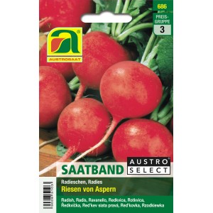 Austroselect Saatband Radieschen "Riesen von Aspern" Raphanus sativus L.