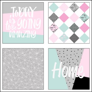 Memo-Art Magnete, 4er Set mit verschiedenen Motiven für Pinnwände und Memoboards.