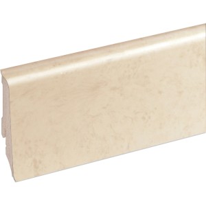 FN Neuhofer Sockelleiste K0210L, Travertin Hell, PVC-Leiste mit Dichtlippe.