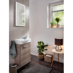 Fackelmann Spiegel Framelight 40 cm mit LED-Beleuchtung im Badezimmer.