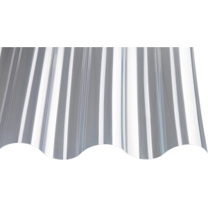 Klare PVC Profilplatte 1,1 mm, geeignet für Bedachung, Wandverkleidung, Carports und mehr.