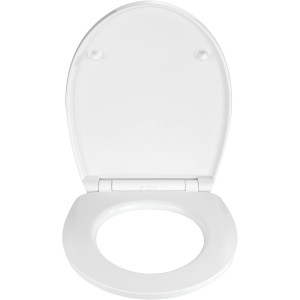 Weißer WC-Sitz Duroplast mit Absenkautomatik, Motiv Vintage Scooter (geöffnet)