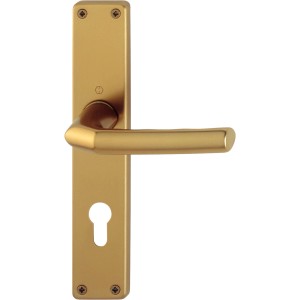 Hoppe Türgriff Birmingham, Langschild, Aluminium Bronze für Innentüren.