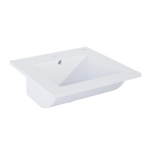 Roca Waschbecken Qubo Weiß Hochglanz 1,5 cm x 41,5 cm x 41,5 cm