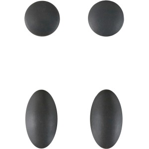 Fußkappen (4 Stk.) für Stapelstuhl Vigo II, Kunststoff, zum Schutz des Untergrunds.