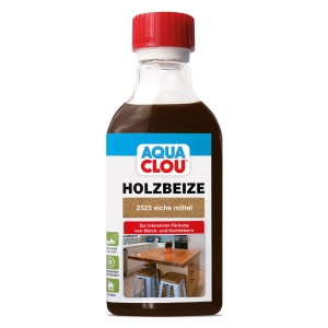 Flasche Aqua Clou Holzbeize Eiche Mittel, zum intensiven Färben von Holz.