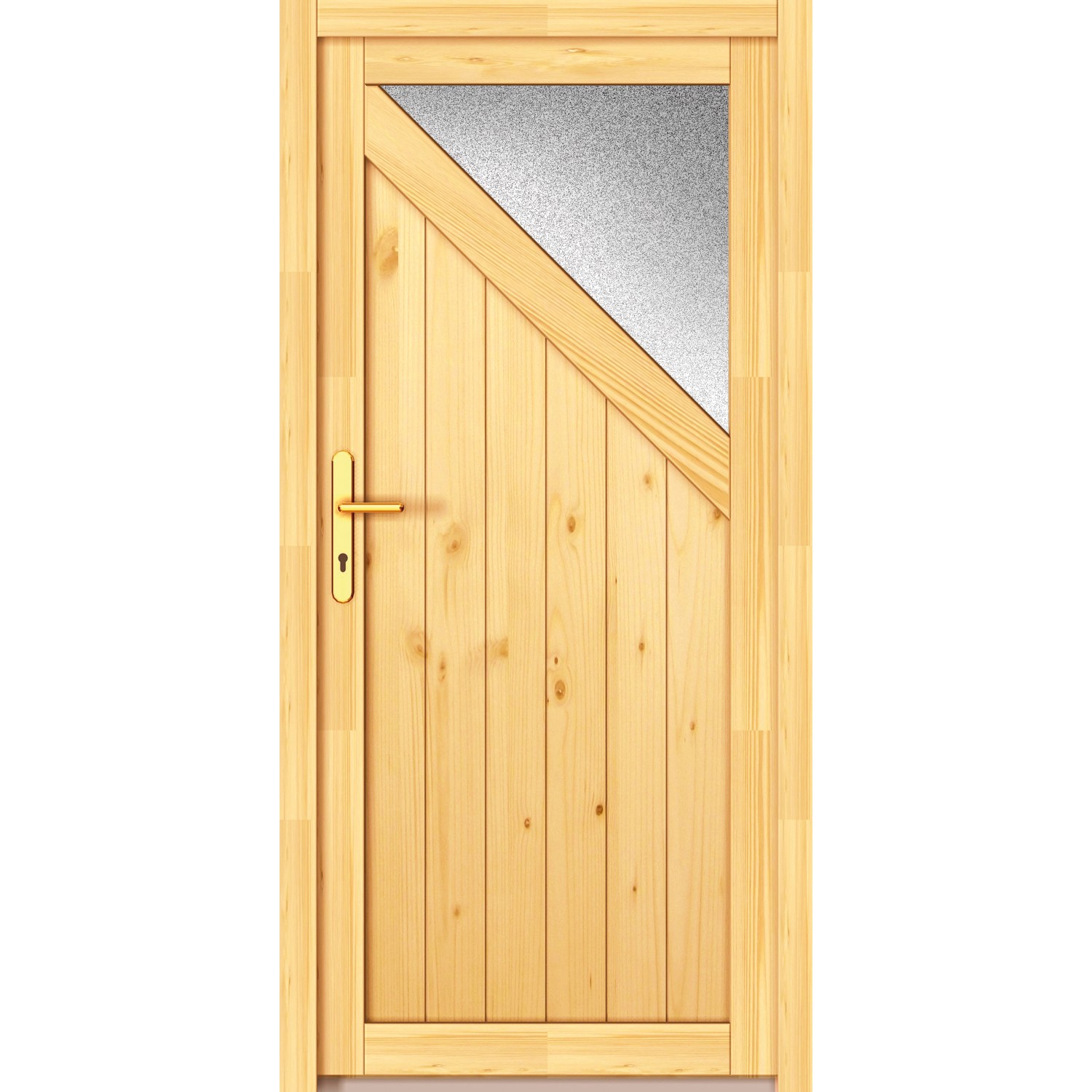 HolzNebeneingangstür Modell NET 521 98 cm x 200 cm Anschlag Links