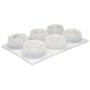 Wagner Elastikpuffer Set, 12 transparente Möbelgleiter Ø 22 mm x 10 mm, selbstklebend.