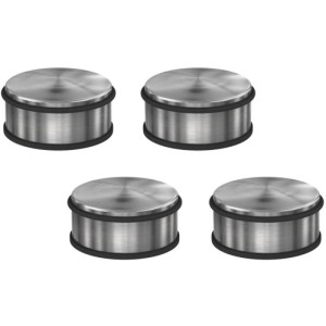 Basi Boden Türstopper Set, 4 Stück, Edelstahl mit Gummiring