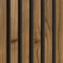 Akustikpaneel Denpanels Nordic Outdoor Design mit Thermoholz und schwarzem Filz.
