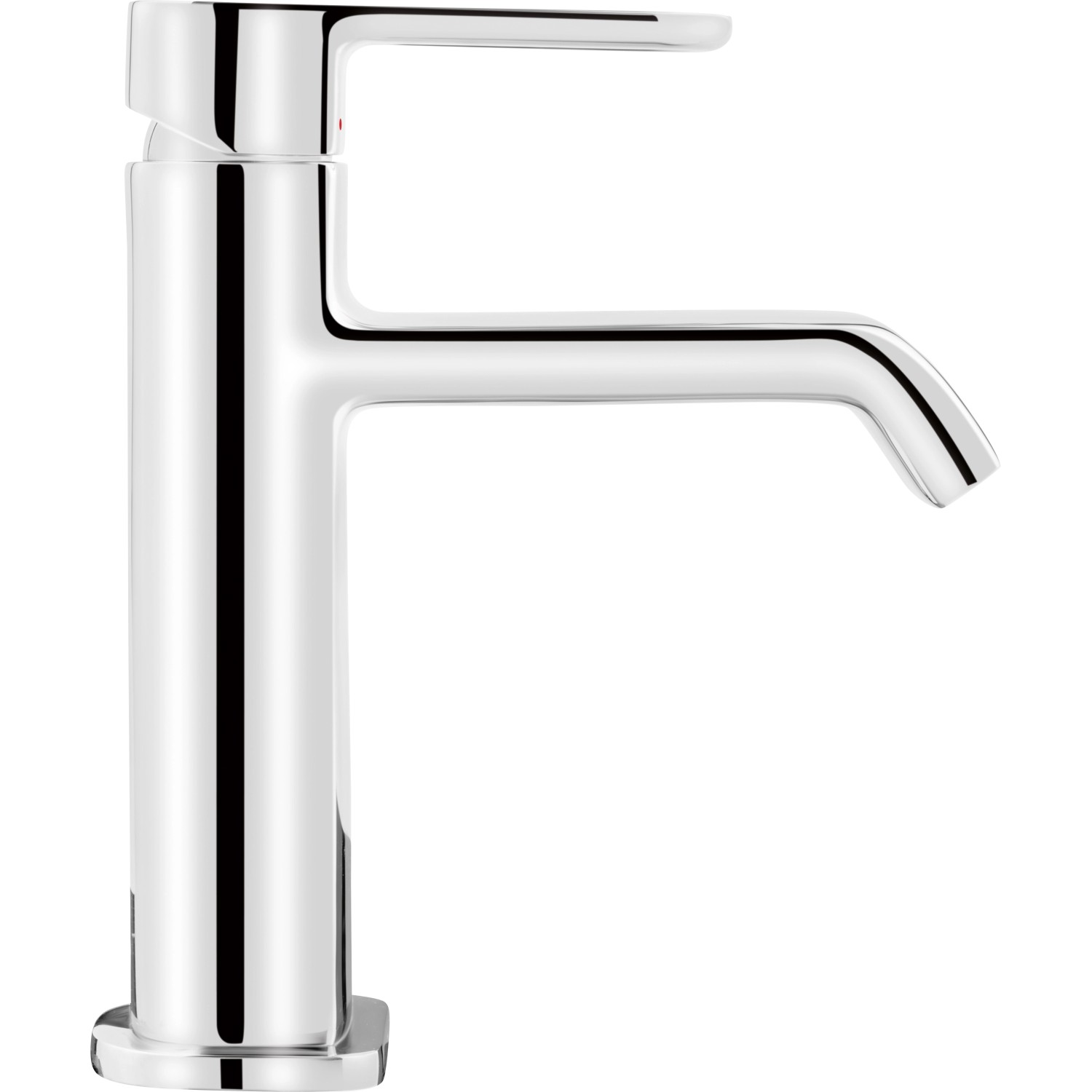 Moderne baliv Waschtischarmatur WT-170 in Chrom mit Pop-Up Ventil für Waschbecken.