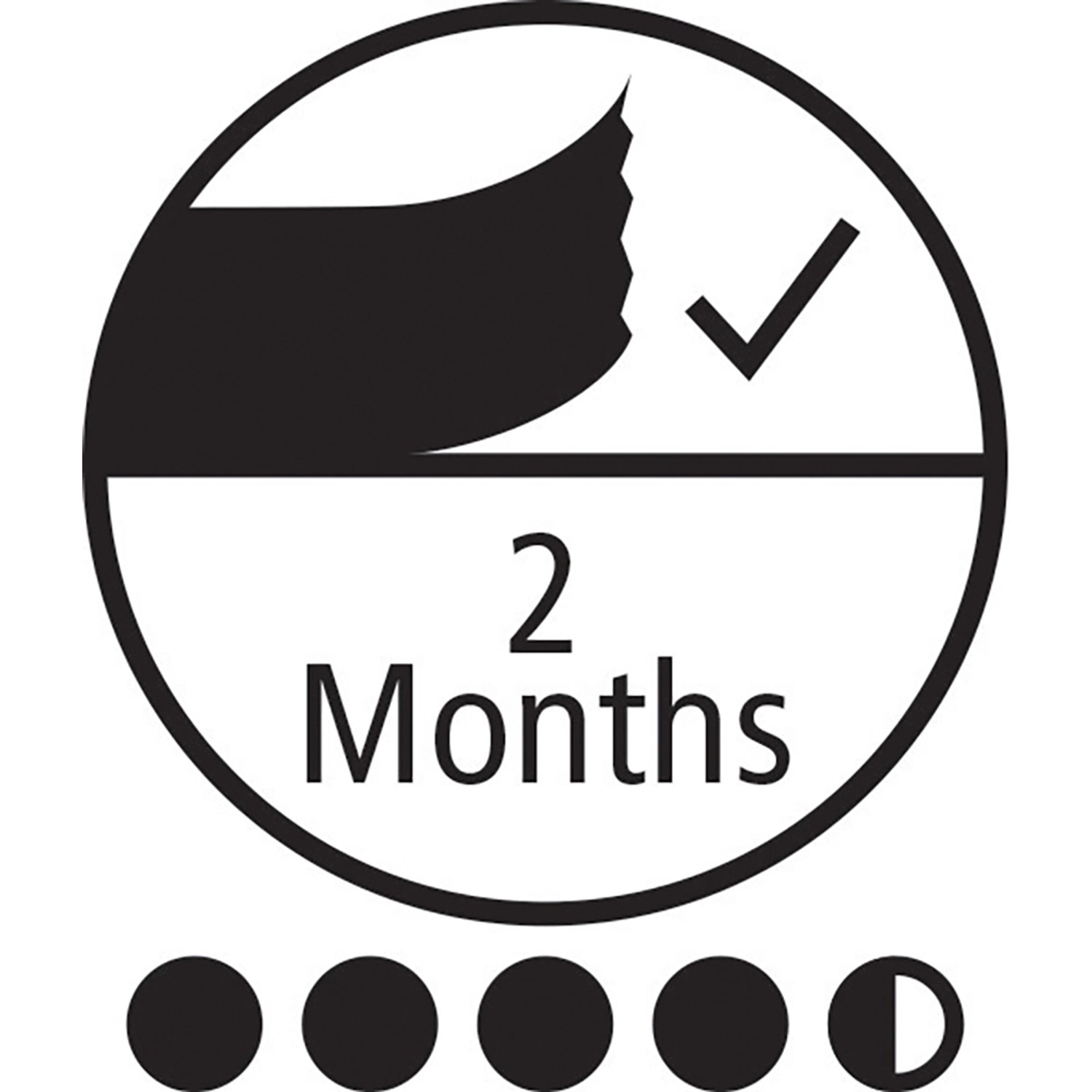 Symbol: tesa® Malerband Perfect+ bis zu 2 Monate rückstandsfrei entfernbar.