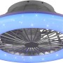 LED-Deckenleuchte Stralsund in Titan mit integriertem Ventilator und RGBW-Farbwechsler.