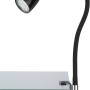 Schwarze Briloner LED-Klemmleuchte mit flexiblem Arm und GU10 Leuchtmittel.