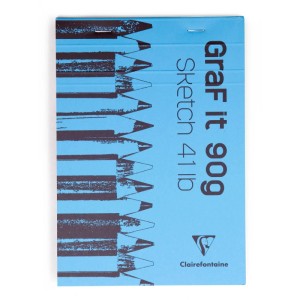Clairefontaine Skizzenblock GraF'it A5 80 Blatt 90 g Weiß