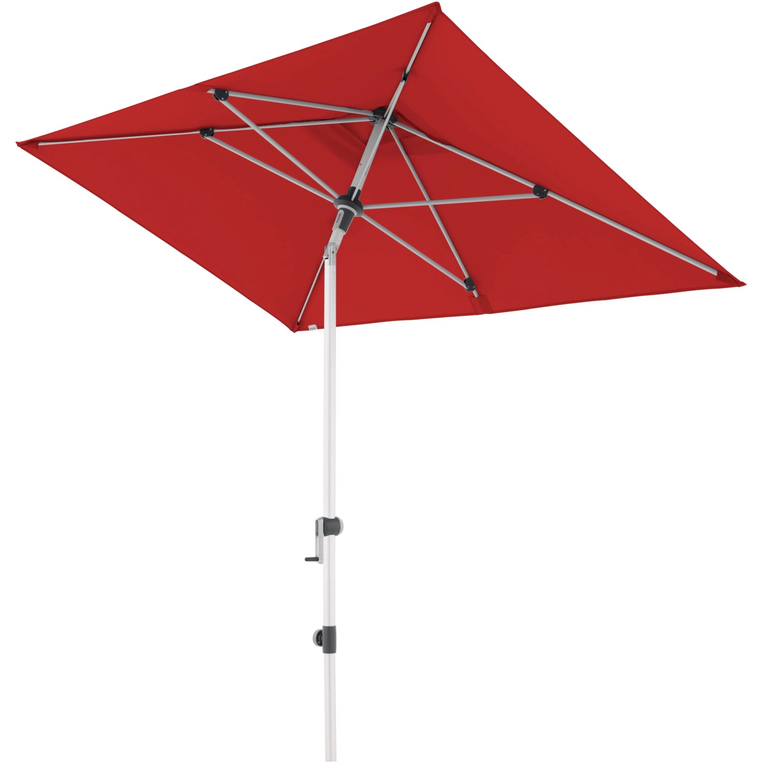 Doppler Marktschirm Expert, 220x140 cm, Bordeaux, mit Knickfunktion für optimale Schattenausrichtung.