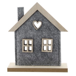 Streudeko Lebkuchenmann 8er-Pack aus Holz mit Filz 16 cm