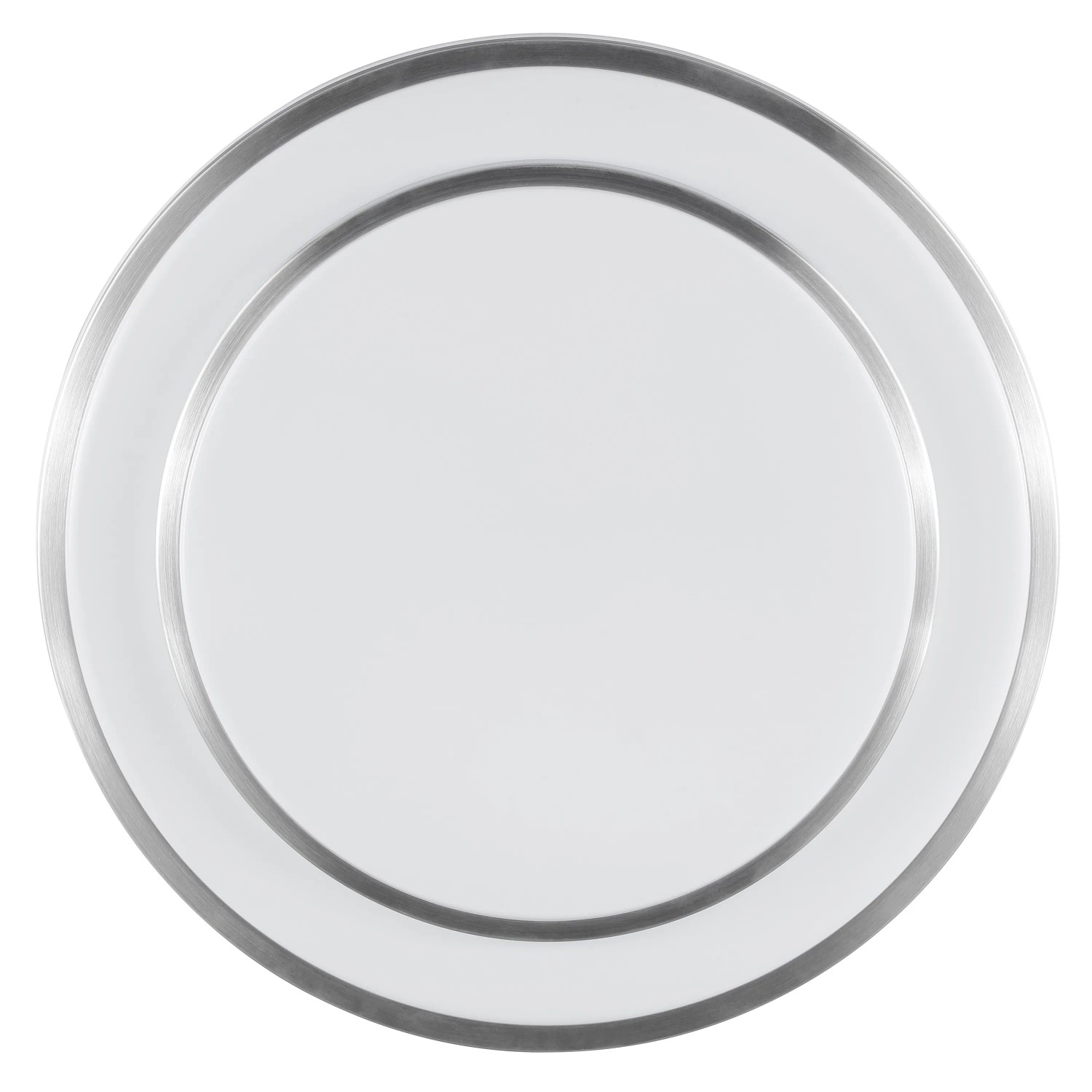 LED-Deckenleuchte Nivaro, silber-weiß, Ø 39 cm. Runde Lampe für Wohnraum, Büro oder Flur.