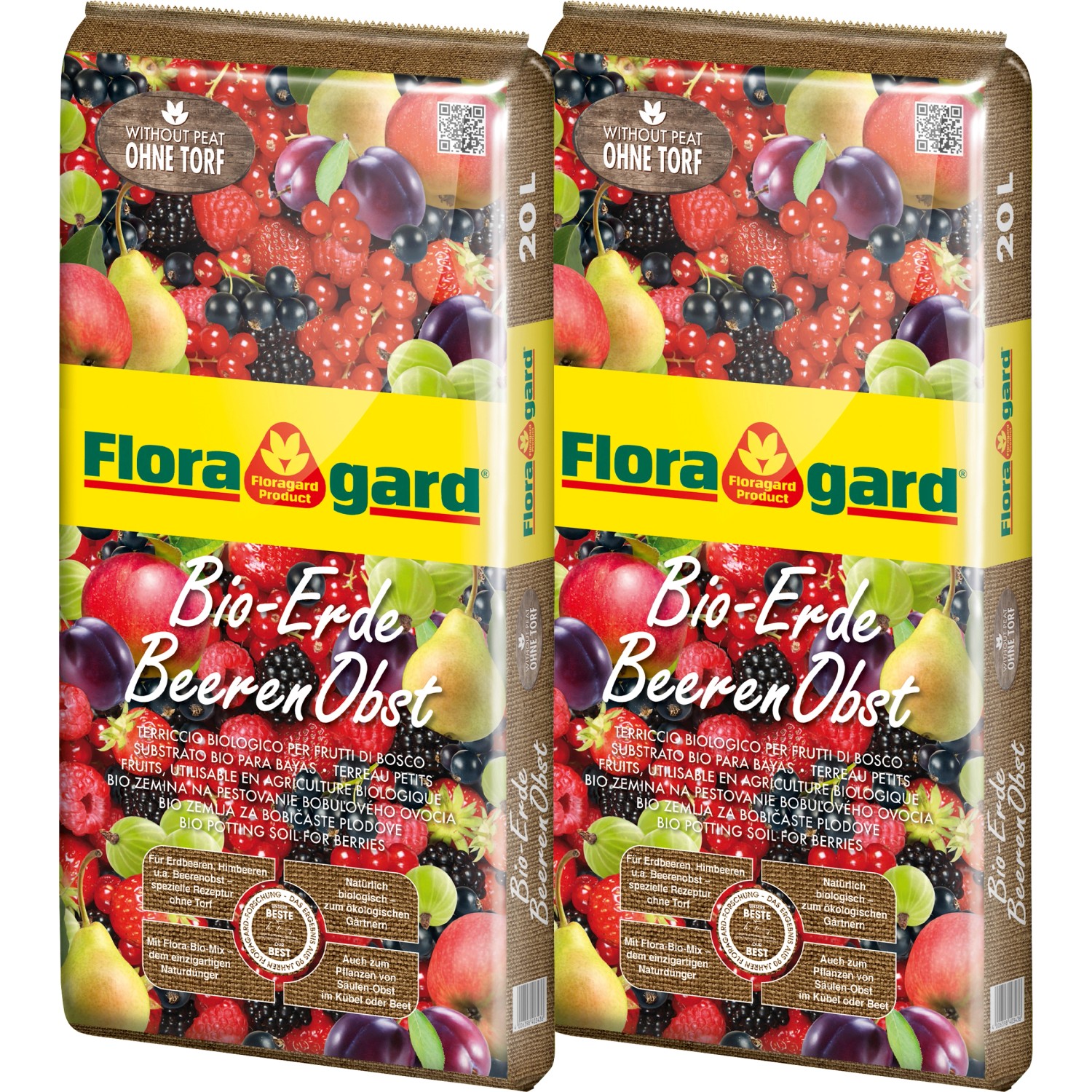 Floragard BioErde BeerenObst ohne Torf 2 x 20 l kaufen bei OBI