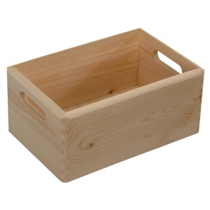 Kesper Allzweckkiste aus Kiefernholz, 8,4 l, mit Tragegriffen. Ideal zur Aufbewahrung.