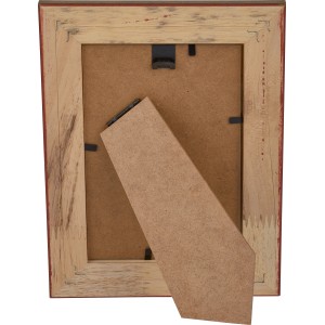 Rückansicht Holzbilderrahmen Barock Gold, 10x15 cm, mit Aufsteller.