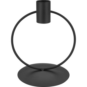 Schwarzer Kerzenhalter Midnight Mystery aus Metall, 40 cm hoch, für stimmungsvolle Beleuchtung.