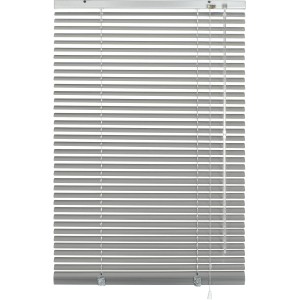 Gardinia Aluminium Jalousie, 120x130 cm, silberfarben. Sicht- und Sonnenschutz für Fenster.