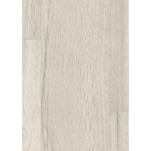 Egger Klick-Designboden Eiche Weiß Hell, 7,5 mm stark, mit Trittschalldämmung. Detailansicht der Oberfläche.