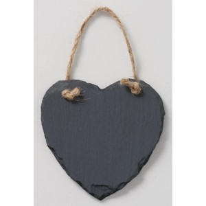 Boltze Dekoschild Herz 10 cm x 10 cm x 0,5 cm Dunkelgrau