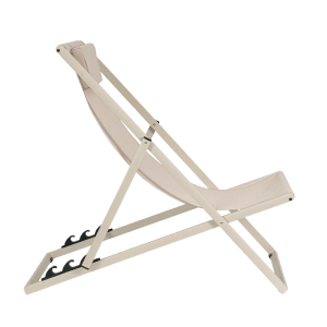 Bizzotto Liegestuhl Taylor, verstellbar, Farbe Whisper, ideal für Garten & Terrasse.