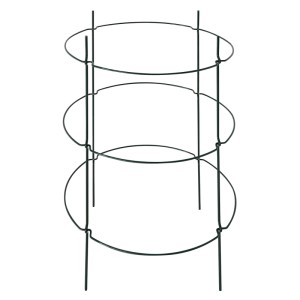 Grüne, faltbare bellissa Pflanzstütze Falter aus Stahl für Stauden, 78 cm hoch. Ideal als Rankhilfe im Garten.