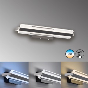 Moderne, dimmbare LED-Wandleuchte Paros TW von Fischer & Honsel, schwarz-weiß, 890 lm.