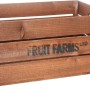 Braune Holzkiste 34 l mit Griffen, 45x35x22 cm, zur Aufbewahrung.