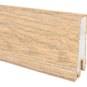 Hartschaum Sockelleiste Modern 60, Eiche Siena Dekor, selbstklebend.