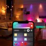 Philips Hue Bridge im Einsatz: Steuerung der smarten Lampen per App im Wohnzimmer.