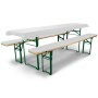Beautissu Comfort XS Bierbankauflage 70cm Weiß 3tlg_3