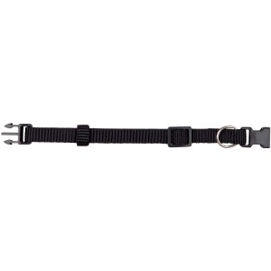 Schwarzes Jollypaw Hundehalsband, Größe L-XL (40-65 cm), 25 mm breit, aus robustem Nylon.