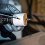 Bosch BI-Metall Lochsäge (Ø 38mm) im Einsatz an einer Bohrmaschine.