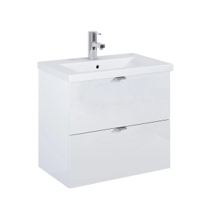 Roca Waschtischunterschrank Cheese 2.0 mit 2 Schubladen 60 cm Weiß Hochglanz