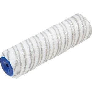 LUX Farbwalze 25cm, Polyester, Grau-Gestr., Kurzflor für Dispersionsfarbe im Innenbereich.
