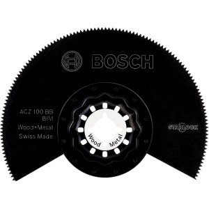 Bosch Segmentsägeblatt ACZ 100 BB für Multifunktionswerkzeug, geeignet für Holz und Metall.