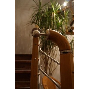 Handlauf-Bogen Buche 90° - Handlauf Zubehör inklusive Montagematerial