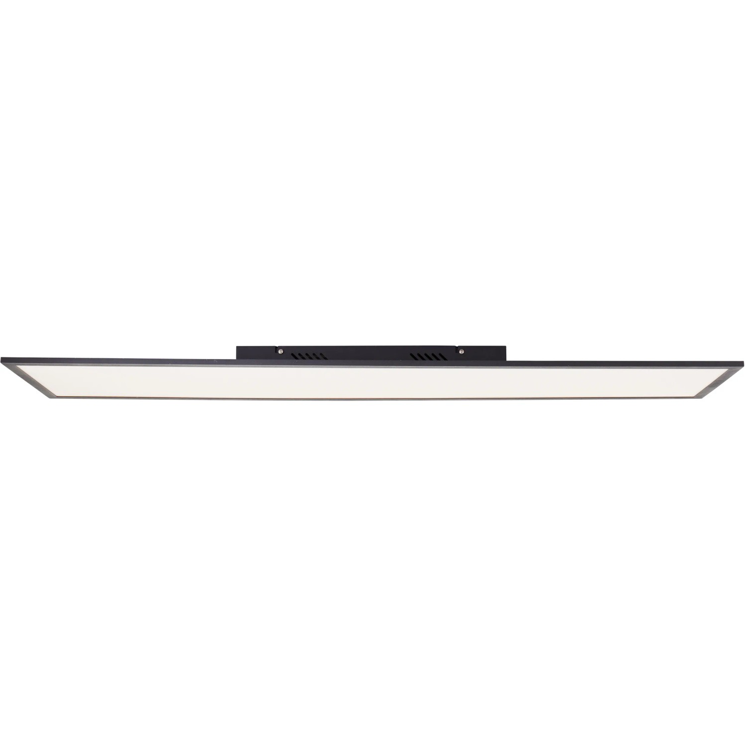 Schwarzes LED-Deckenpaneel Jacinda, 120x30 cm, für Innenräume, dimmbar per Fernbedienung.