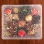 Transparente KIS Aufbewahrungsbox C XXS mit Weihnachtsdeko und Deckel.